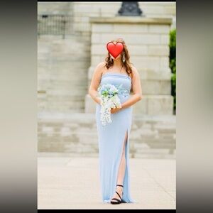 Windsor Light Blue Beaded Gown